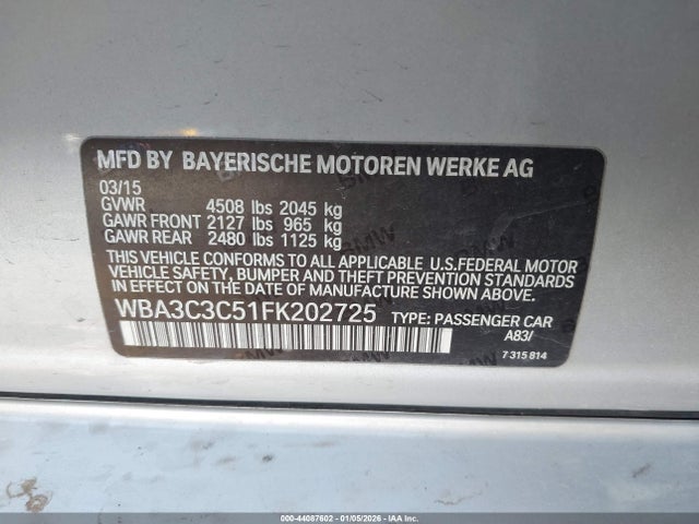 WBA3C3C51FK202725 BMW 320i Xdrive