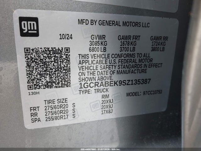 1GCRABEK9SZ135387 Chevrolet Silverado 1500 2wd Standard Bed Custom