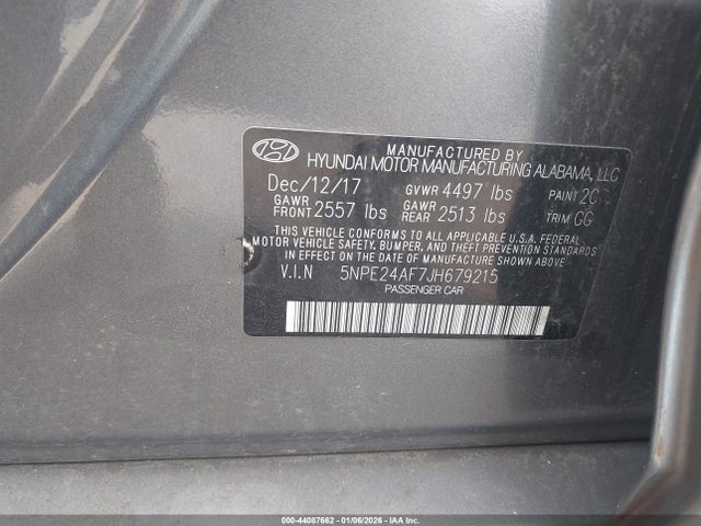 5NPE24AF7JH679215 Hyundai SONATA SE