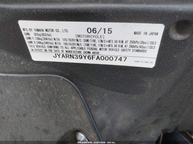 Yamaha Yzfr1 C 2015 JYARN39Y6FA000747 Image 9