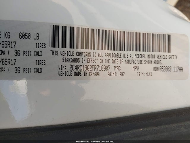 2015 CHRYSLER TOWN & COUNTRY 2C4RC1BG2FR716007 Photo 8