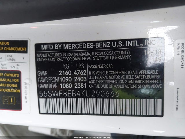 2019 MERCEDES-BENZ C 300 55SWF8EB4KU290666 Photo 8