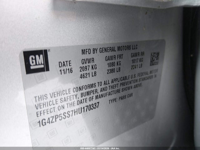 Продажа на аукционе авто 2017 Buick Lacrosse Essence, vin: 1G4ZP5SS7HU170337, номер лота: 44087741