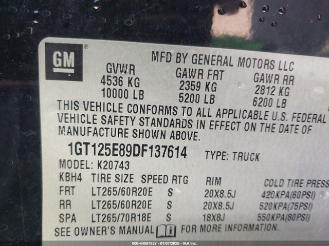 Aukcja sprzedaży 2013 Gmc Sierra 2500hd Denali, vin: 1GT125E89DF137614, numer aukcji: 44087827