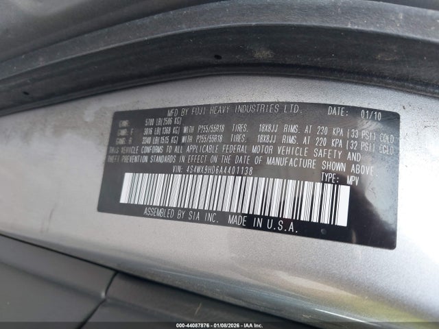 2010 SUBARU TRIBECA 4S4WX9HD6A4401138 Photo 8