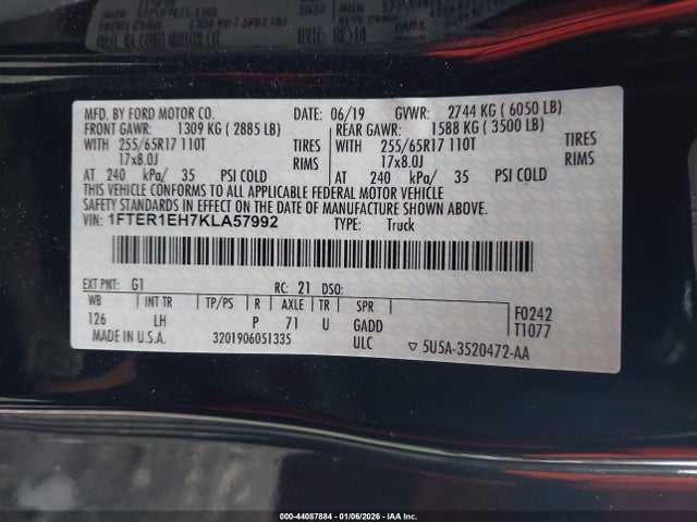 2019 FORD RANGER 1FTER1EH7KLA57992 Photo 8