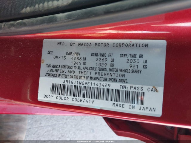 Aukcja sprzedaży 2014 Mazda Mazda6 I Grand Touring, vin: JM1GJ1W69E1143429, numer aukcji: 44087887
