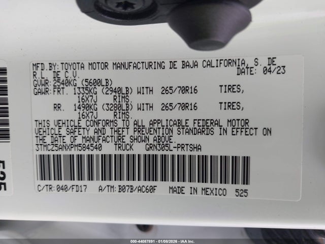 3TMCZ5ANXPM584540 Toyota Tacoma Trd Off Road