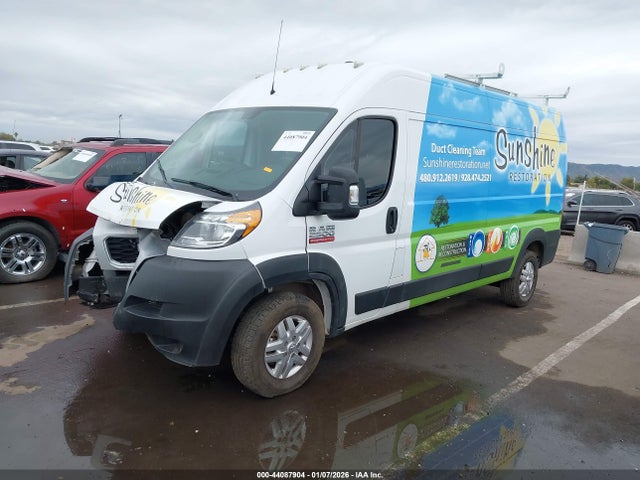 44087904 :رقم المزاد ، 3C6LRVDG4ME540673 vin ، 2021 Ram Promaster 2500 High Roof 159 Wb مزاد بيع