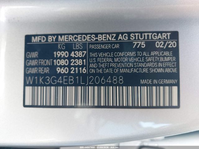 2020 MERCEDES-BENZ A 220 W1K3G4EB1LJ206488 Photo 8