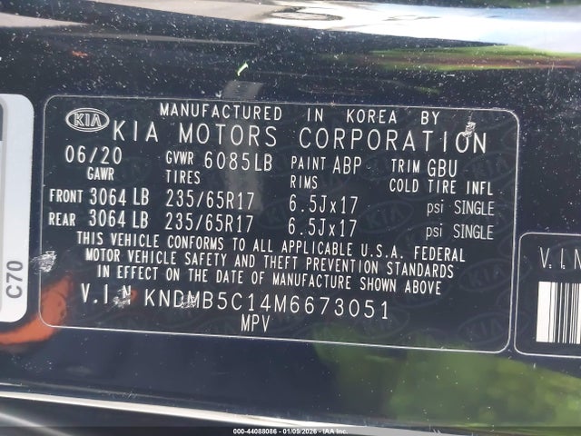 KNDMB5C14M6673051 KIA SEDONA LX