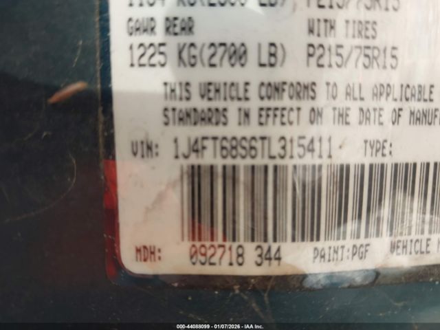 1996 JEEP CHEROKEE 1J4FT68S6TL315411 Photo 8