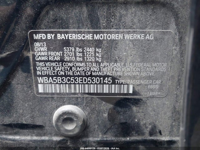 2014 BMW 535I WBA5B3C53ED530145 Photo 8