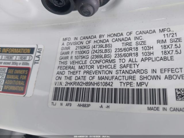 2022 HONDA CR-V 2HKRW2H89NH610842 Photo 8
