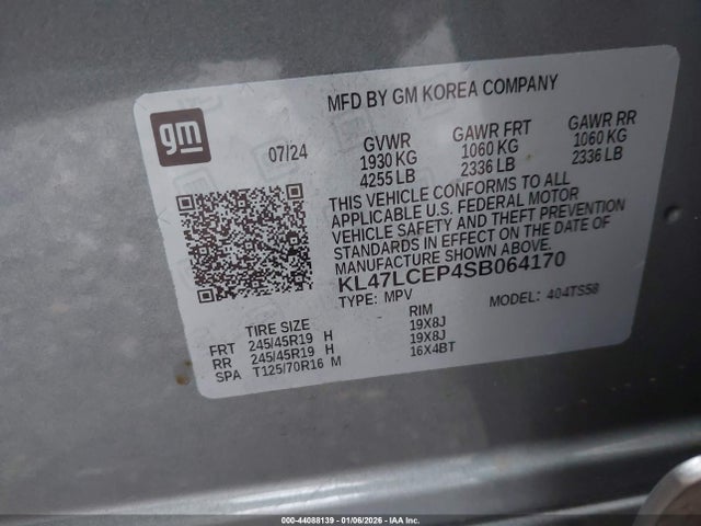 KL47LCEP4SB064170 Buick Envista Avenir Fwd