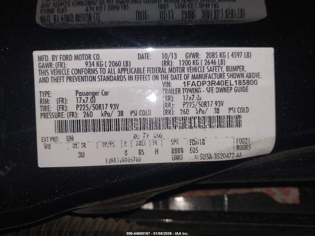 1FADP3R40EL185800 Ford FOCUS ELECTRIC