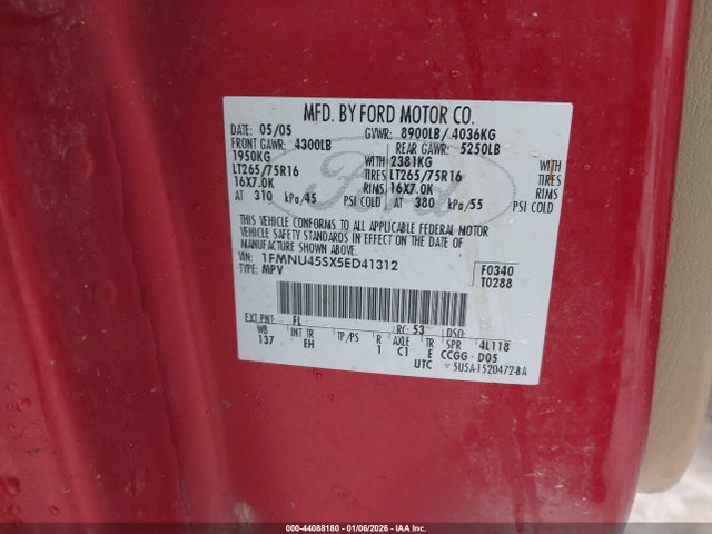 2005 FORD EXCURSION 1FMNU45SX5ED41312 Photo 8