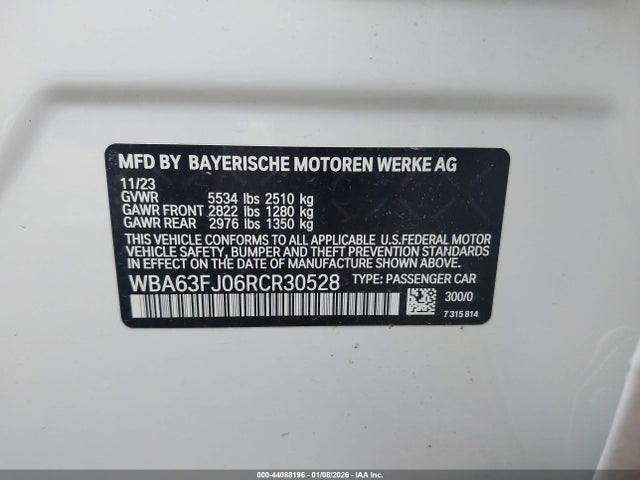 WBA63FJ06RCR30528 BMW 540i Xdrive