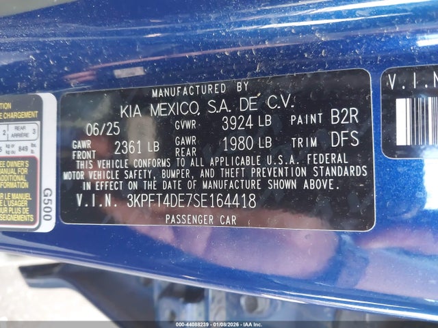 KIA K4 Lxs 2025 3KPFT4DE7SE164418 Image 9