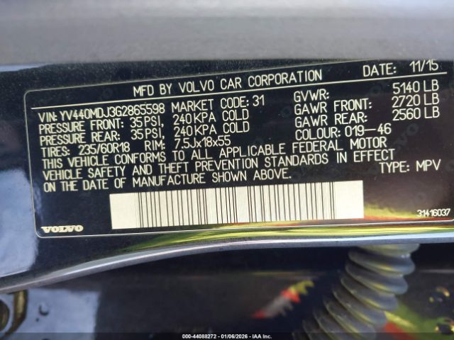 2016 VOLVO XC60 YV440MDJ3G2865598 Photo 8