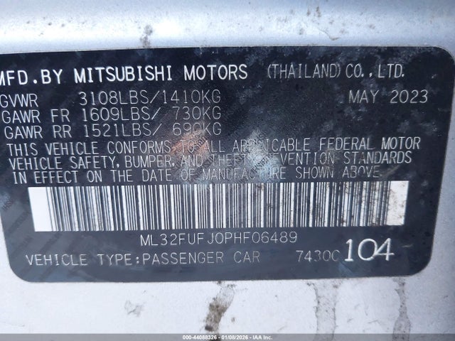2023 MITSUBISHI MIRAGE G4 ML32FUFJ0PHF06489 Photo 8