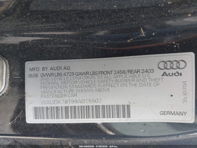 2009 AUDI A5 WAUDK78T99A015507 Photo 8