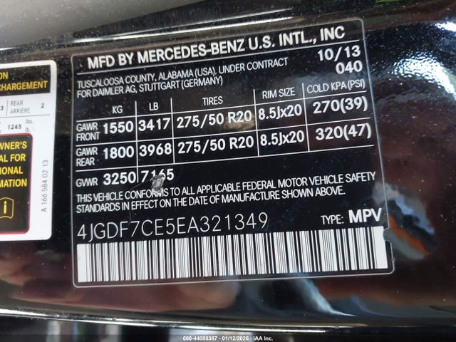 2014 MERCEDES-BENZ GL 450 4JGDF7CE5EA321349 Photo 8