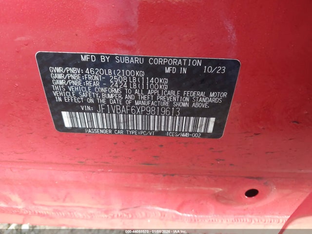 2023 SUBARU WRX JF1VBAF6XP9819613 Photo 8