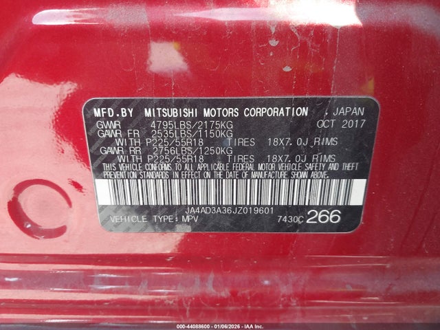 2018 MITSUBISHI OUTLANDER JA4AD3A36JZ019601 Photo 8