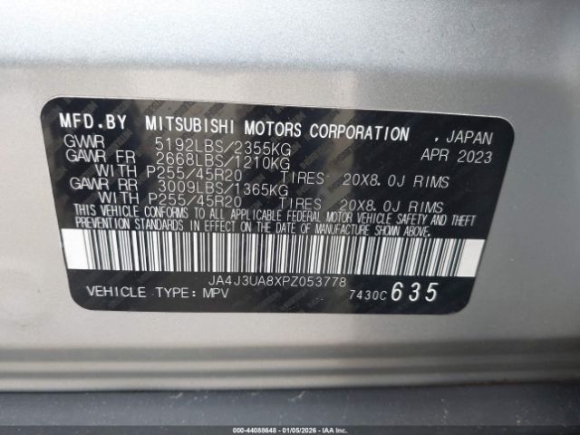 2023 MITSUBISHI OUTLANDER JA4J3UA8XPZ053778 Photo 8