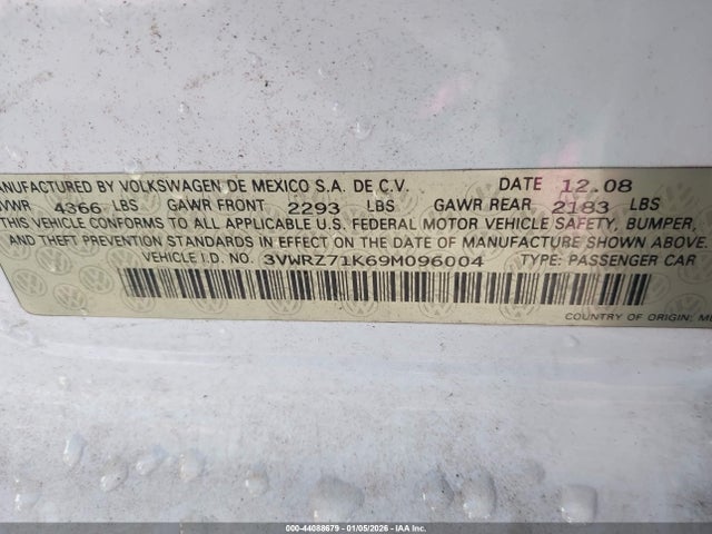 2009 VOLKSWAGEN JETTA 3VWRZ71K69M096004 Photo 8
