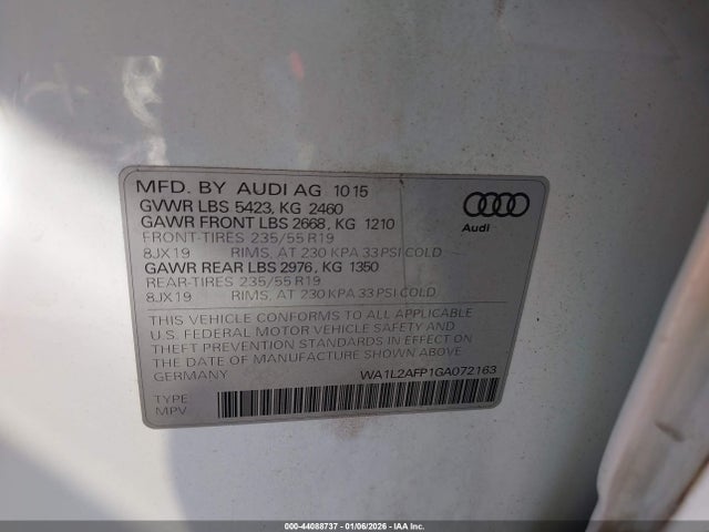2016 AUDI Q5 WA1L2AFP1GA072163 Photo 8
