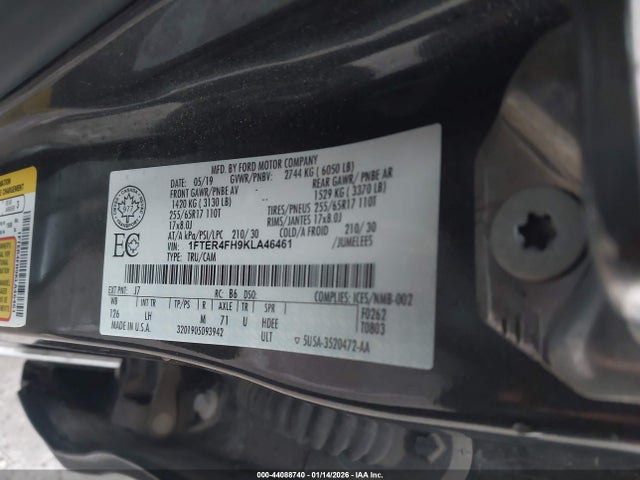 1FTER4FH9KLA46461 Ford Ranger Xlt