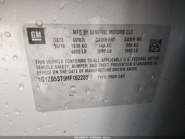 1G1ZB5ST9HF162281 Chevrolet MALIBU LS