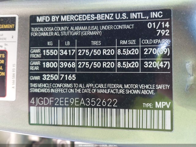 2014 MERCEDES-BENZ GL 350 BLUETEC 4JGDF2EE9EA352622 Photo 8