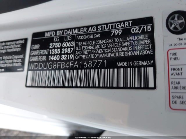 WDDUG8FB4FA168771 Mercedes-Benz S 550 4matic