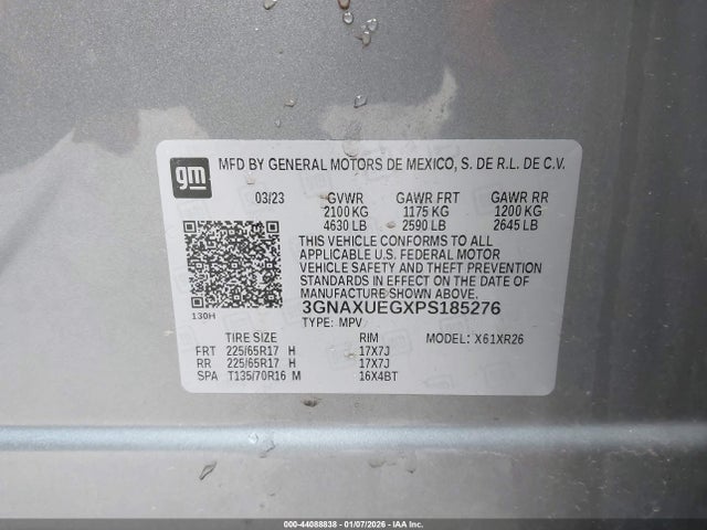 3GNAXUEGXPS185276 Chevrolet Equinox Awd Lt