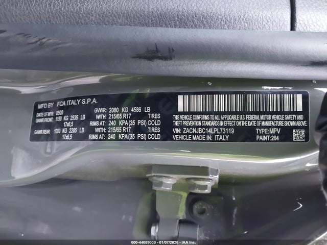 ZACNJBC14LPL73119 Jeep Renegade Trailhawk 4x4