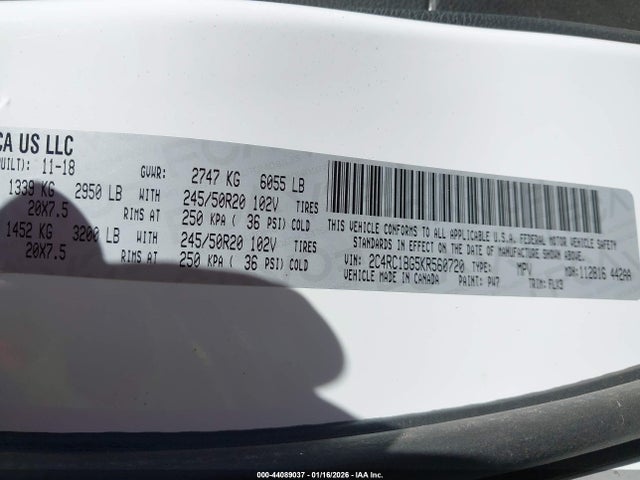 2019 CHRYSLER PACIFICA 2C4RC1BG5KR560720 Photo 8