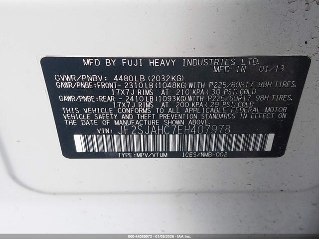 Subaru Forester 2.5i Limited 2014 JF2SJAHC7EH407978 Image 9