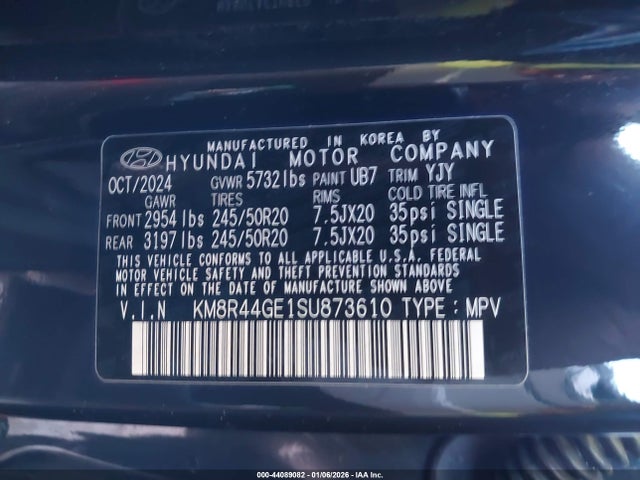 Продажа на аукционе авто 2025 Hyundai Palisade Sel Premium, vin: KM8R44GE1SU873610, номер лота: 44089082