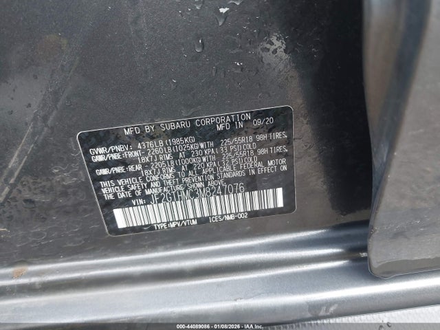 Продаж на аукціоні авто 2021 Subaru Crosstrek Limited, vin: JF2GTHMC3M8247076, номер лоту: 44089086