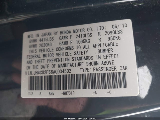 2010 ACURA TSX JH4CU2F66AC034502 Photo 8