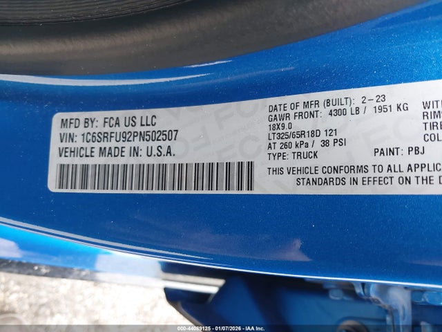 1C6SRFU92PN502507 RAM 1500