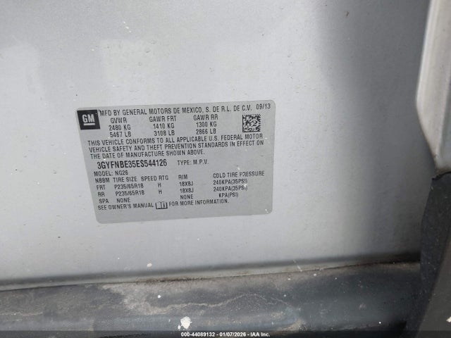 2014 CADILLAC SRX 3GYFNBE35ES544126 Photo 8