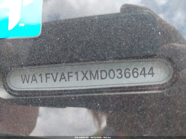 44089165 :رقم المزاد ، WA1FVAF1XMD036644 vin ، 2021 Audi Q8 Prestige 55 Tfsi Quattro Tiptronic مزاد بيع
