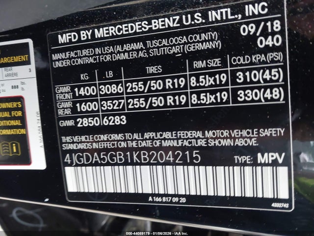 2019 MERCEDES-BENZ GLE 400 4JGDA5GB1KB204215 Photo 8