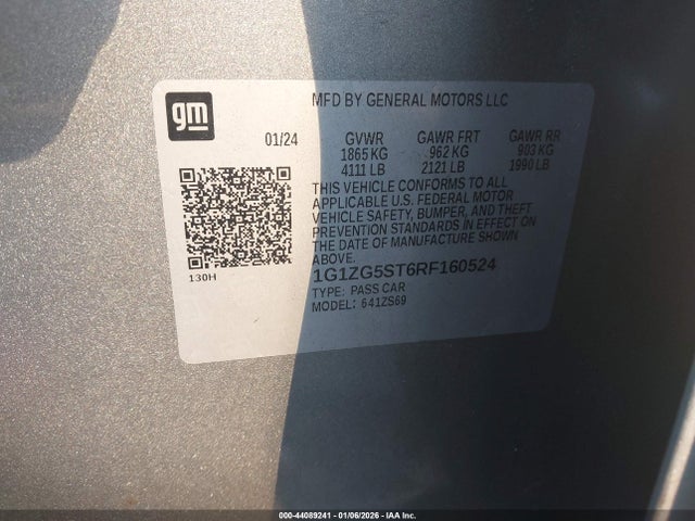 1G1ZG5ST6RF160524 Chevrolet Malibu Fwd Rs