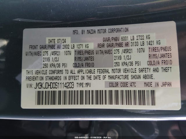 JM3KJDHD0S1114203 Mazda Cx-70 3.3 Turbo Premium Package