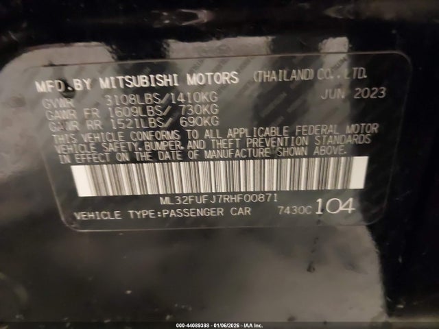 2024 MITSUBISHI MIRAGE G4 ML32FUFJ7RHF00871 Photo 8